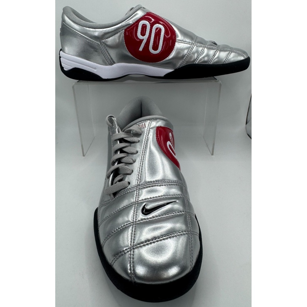 Nike Total 90 III SP IC Indoor Soccer Shoes US Men's Size 10.5  Grey Red NIB